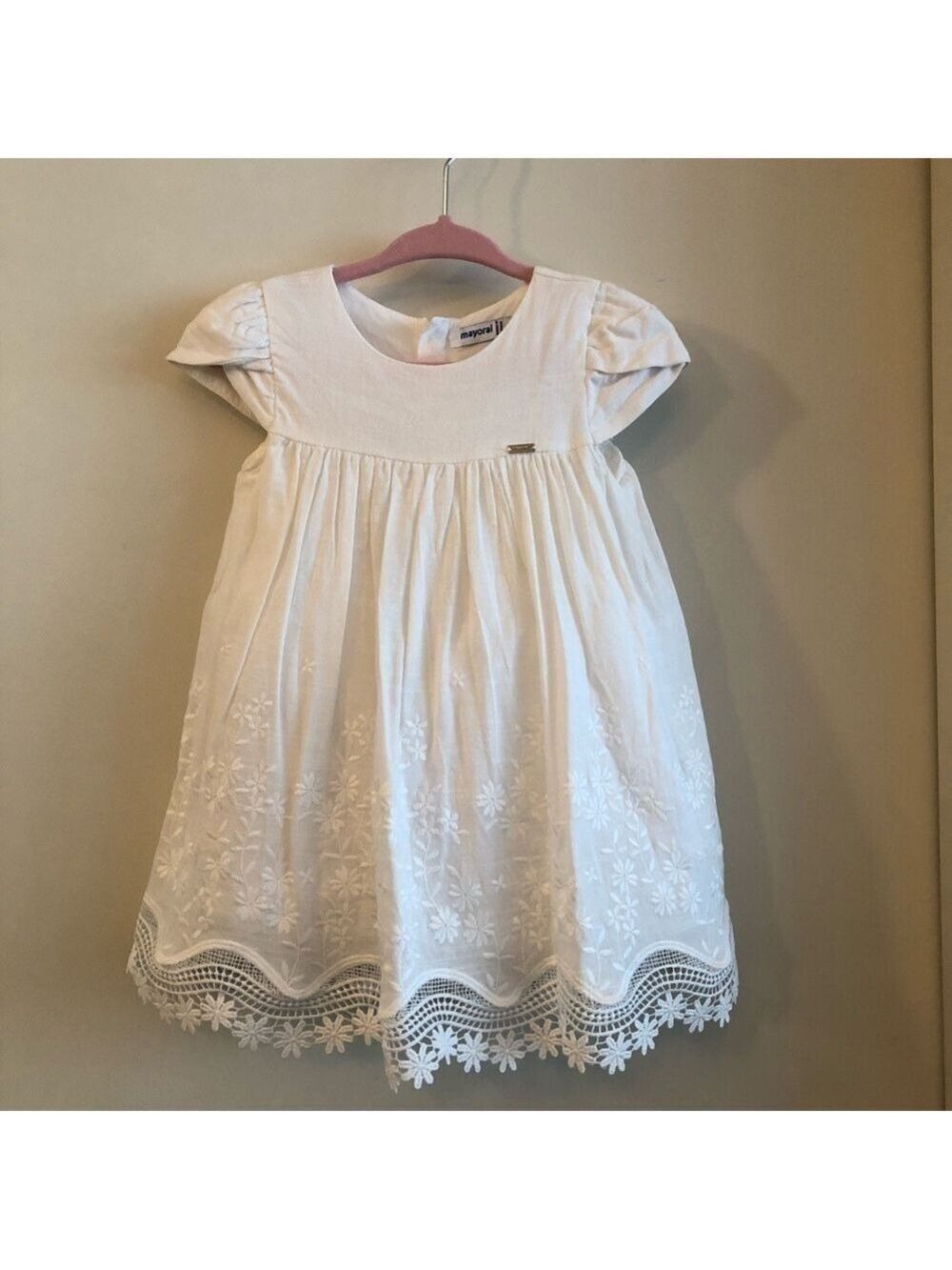 Mayoral Embroidered Dress Baby Girl 12M